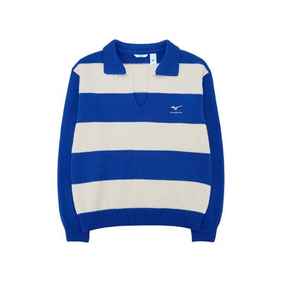 MIZUNO X STU STRIPE KNIT PULLOVER_32MTWI04, 블루