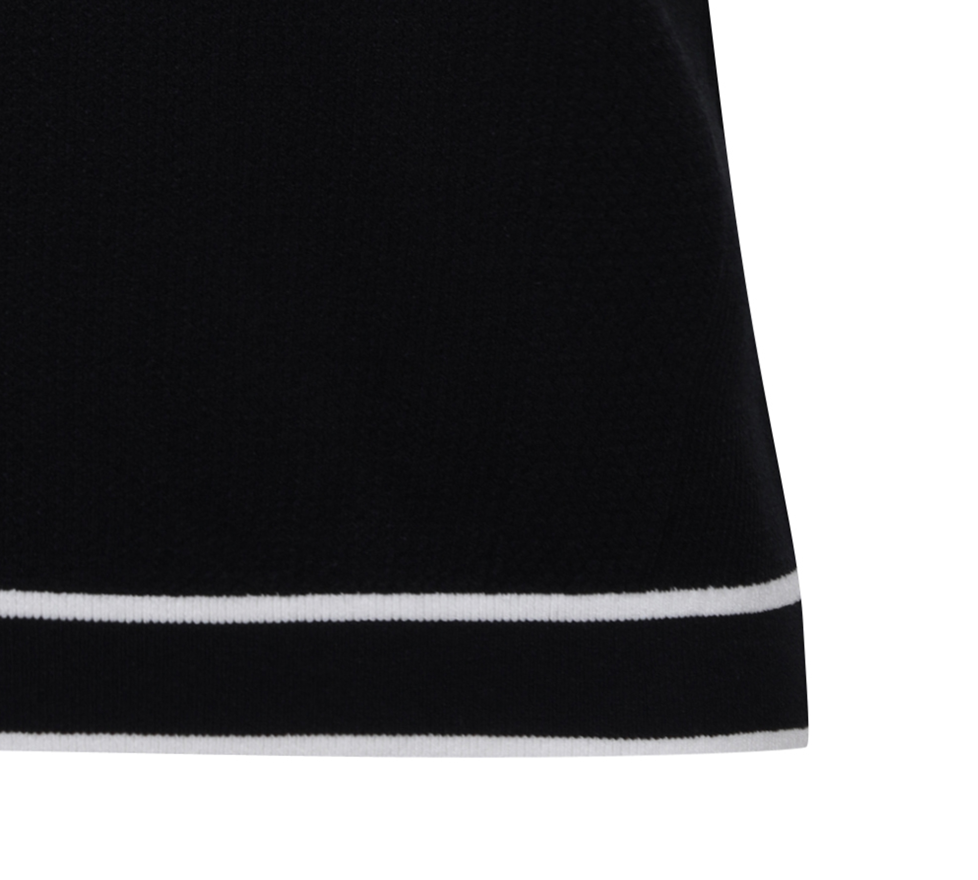 와끼 조직 변형 스웨터 베스트_52KC3301, 블랙
